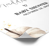 ブルゴーニュのミニマリスト秋のパンプキンウェルカム ポスター (角)