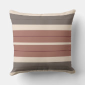 ブルゴーニュのメイブとグレーのストライプ クッション (裏面)