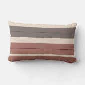 ブルゴーニュのメイブとグレーのストライプ ランバークッション (裏面)