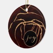 ブルゴーニュのルビーと金ゴールドジョイの写真オーナメント セラミックオーナメント (左)