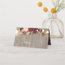 ブルゴーニュのレースと花素朴 プレイスカード