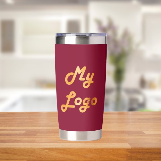 ブルゴーニュのロゴビジネス企業の 保温保冷タンブラー