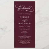 ブルゴーニュのロマン結婚ティック書道式 プログラム (正面)