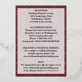 ブルゴーニュのワインアフリカの泥の布をすべて一つにまとめる 箔招待状 (裏面)