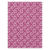 ブルゴーニュのワイングラスとボトル パターン（の模様が）ある テーブルクロス (正面)