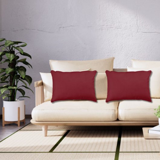 ブルゴーニュのワインプレーン無地のカラージュエルトーン アクセントクッション