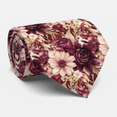 ブルゴーニュのワインボホウォーターの色の花 ネクタイ (ロール)