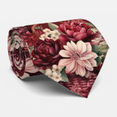 ブルゴーニュのワインボホウォーターの色の花 ネクタイ (ロール)