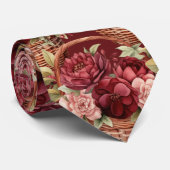 ブルゴーニュのワインボホウォーターの色の花 ネクタイ (ロール)