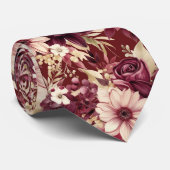 ブルゴーニュのワインボホウォーターの色の花 ネクタイ (ロール)