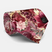 ブルゴーニュのワインボホウォーターの色の花 ネクタイ (ロール)