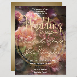 ブルゴーニュのヴィンテージ色彩の鮮やかバラが古い金ゴールド