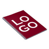 ブルゴーニュの会社カスタムまたはビジネスのロゴ ノートブック (右側)