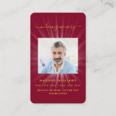 ブルゴーニュの光の写真葬儀祈りの言葉カード 名刺 (正面)