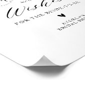 ブルゴーニュの埃っぽいブルーブライダルシャワーアドバイスの願い ポスター (角)