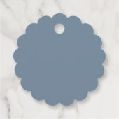 ブルゴーニュの埃っぽい青い花ブライダルシャワー フェイバータグ (裏面)