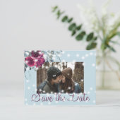 ブルゴーニュの埃の多い青救いライト写真結婚date's 案内ポストカード (スタンド正面)