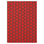 ブルゴーニュの大きなポインセチア花柄 テーブルクロス (正面)