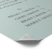 ブルゴーニュの山花 |ライトティール（緑がかった色）シーティングチャート ポスター (角)