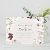 ブルゴーニュの山花 |水平ブライダルシャワー 招待状 (スタンド正面)