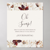 ブルゴーニュの山花 | Beige Oh Snapハッシュタグ記号 ポスター (正面)