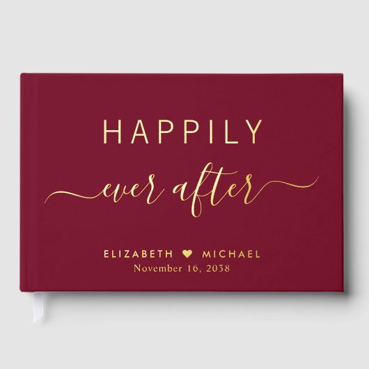 ブルゴーニュの後ずっと幸せ結婚に ゲストブック (正面)