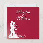 ブルゴーニュの新郎新婦結婚の 招待状 (裏面)