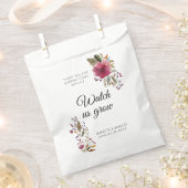 ブルゴーニュの水の色のフローラ結婚の種の好意バッグ フェイバーバッグ (クリップ留めされた状態)