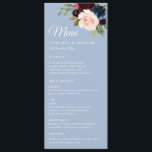 ブルゴーニュの水の色のフローラ結婚メニュー メニュー<br><div class="desc">ブルゴーニュの埃っぽいブルーウォーター結婚カラーフローラ</div>