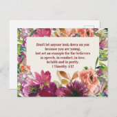 ブルゴーニュの水の色フローラキリスト教の聖書聖句 ポストカード (正面/裏面)