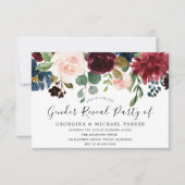 ブルゴーニュの水彩のジェンダーリビールパーティの招待状 招待状 (正面)