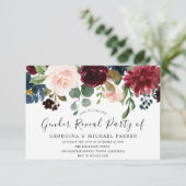 ブルゴーニュの水彩のジェンダーリビールパーティの招待状 招待状 (スタンド正面)