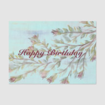 ブルゴーニュの水彩フローラティッシュペーパー