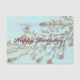 ブルゴーニュの水彩フローラティッシュペーパー 薄葉紙