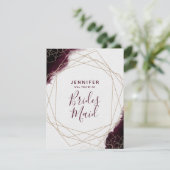 ブルゴーニュの水彩私の花嫁になる 招待状 (スタンド正面)