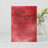 ブルゴーニュの水彩結婚式招待状 招待状 (スタンド正面)