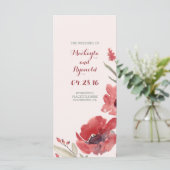 ブルゴーニュの水彩花結婚式 プログラム (スタンド正面)