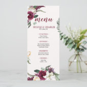 ブルゴーニュの水彩 |フローラ結婚のディナーメニュー メニュー (スタンド正面)