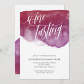 ブルゴーニュの水彩-ワインテイストパーティー 招待状 (正面/裏面)