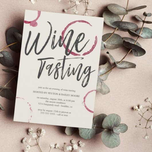 ブルゴーニュの汚れ – ワインの試飲パーティー 招待状