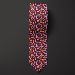 ブルゴーニュの猫モンタージュ ネクタイ