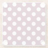 ブルゴーニュの白水玉模様 ガラスコースター (裏面)