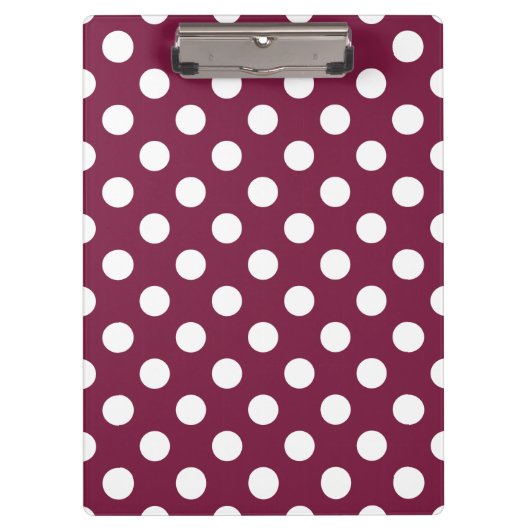 ブルゴーニュの白水玉模様 クリップボード (正面)
