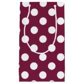 ブルゴーニュの白水玉模様 スモールペーパーバッグ (正面)