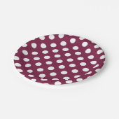 ブルゴーニュの白水玉模様 ペーパープレート (アングル)