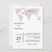 ブルゴーニュの目的地結婚旅行 招待状 (正面)