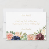 ブルゴーニュの秋をテーマにしたメイドが私の花嫁になる 招待状 (裏面)