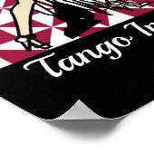 ブルゴーニュの背景にタンゴダンサー ポスター (角)