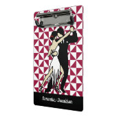 ブルゴーニュの背景にタンゴダンサー ミニクリップボード (アングル2)