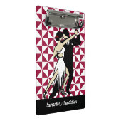 ブルゴーニュの背景にタンゴダンサー ミニクリップボード (アングル)